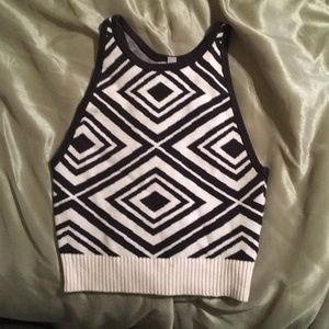 Tribal print crop top